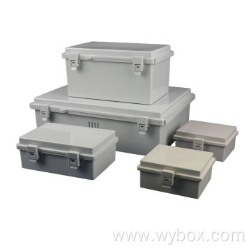 7 Sizes plastic abs big junction housing with door cable hinge waterproof junction box ip65 ip67 cctv outdoor electrical